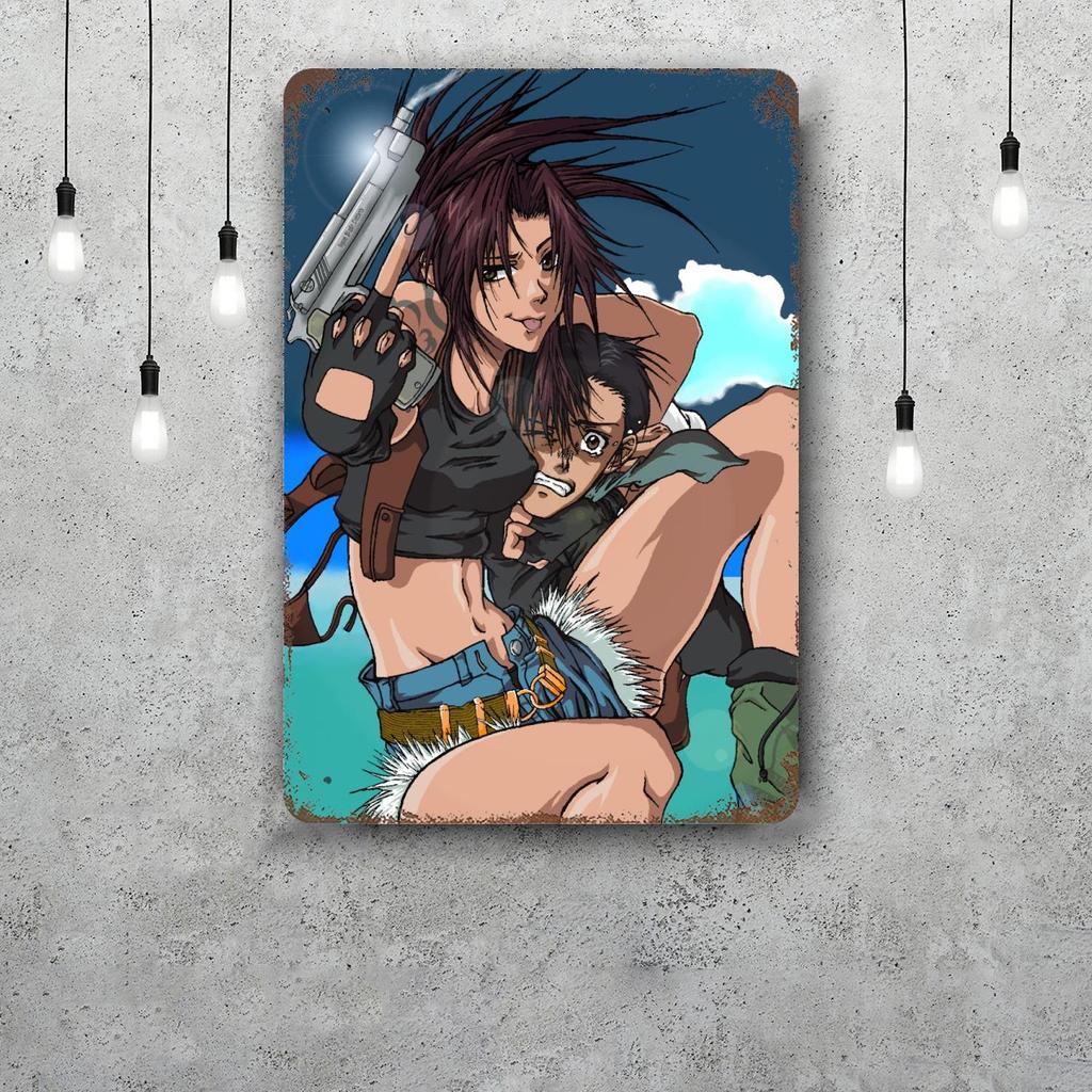 revy black lagoon Funny Bar Metal Sign Retro Plaque Sign Alcohol Drinker Pub Club Man Cave Kitchen Wall Decoration