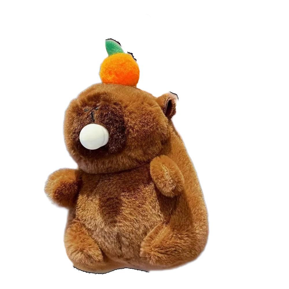 Wiggly Tail Capybara Plush Toy Keychain, Cute Kawaii Capybara Plushie with Moving Tail, Anime Bag Charm Gift for Girls Kids Fans