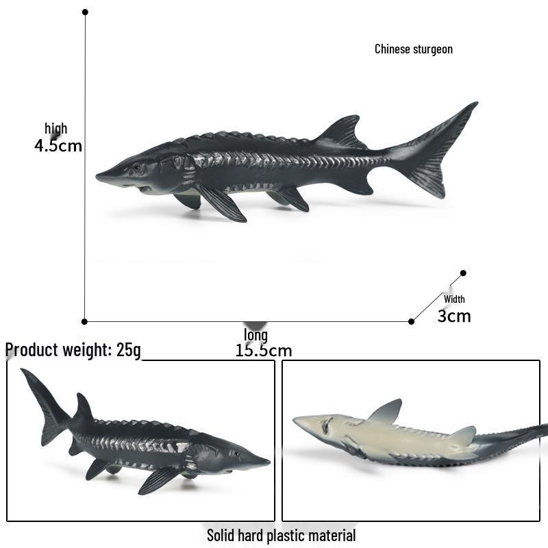 Marine Animal Simulation Model Figures: Shark, Dolphin, Hammerhead, Crab, Squid, Starfish for Kids' Education