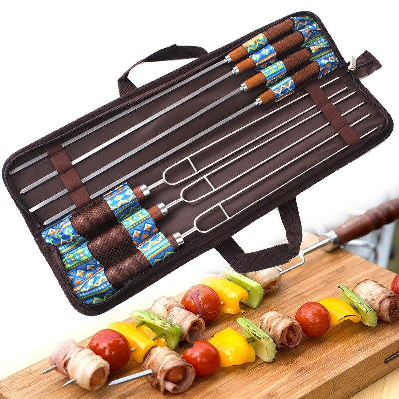 2 Stück Edelstahl Grillgabeln - Outdoor Picknick Gabeln Für BBQ & Camping