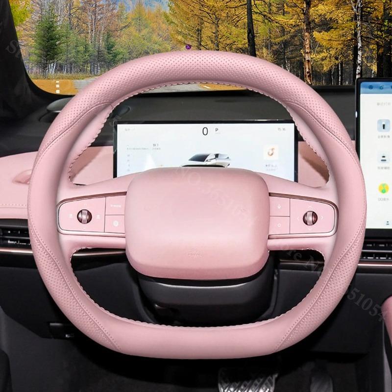 Ultra-thin Napa Leather Car Steering Wheel Cover For Nissan N6 N7 2026 2026 Breathable Auto Steering Wheel Protector Accessories