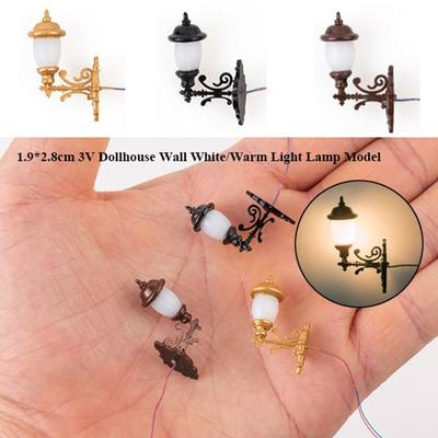3V White/Warm Light Model 1.9*2.8cm Garden Yard Led Light High Quality Dollhouse Wall Lamp