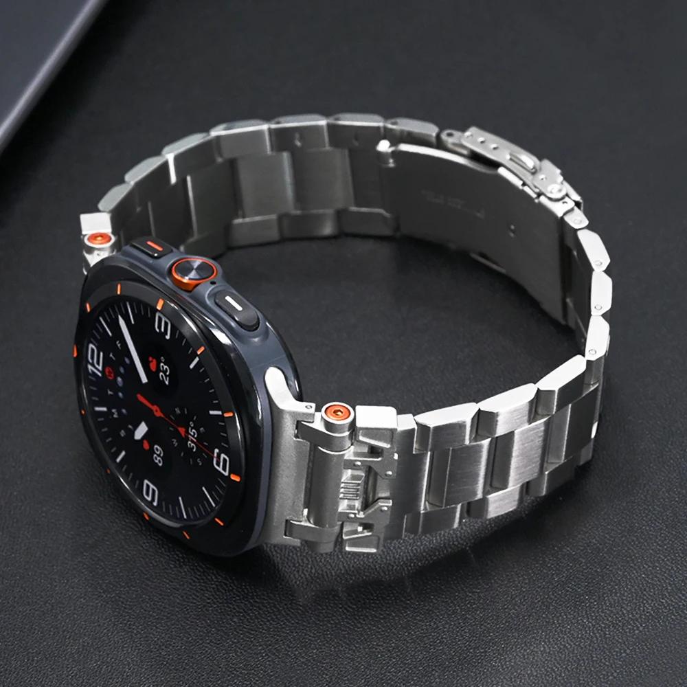 Stainless Steel Band for Samsung Galaxy Watch Ultra 47mm 2025 No Gaps Bracelet Quick Fit Business Strap for GALAXY ULTRA 7 47MM