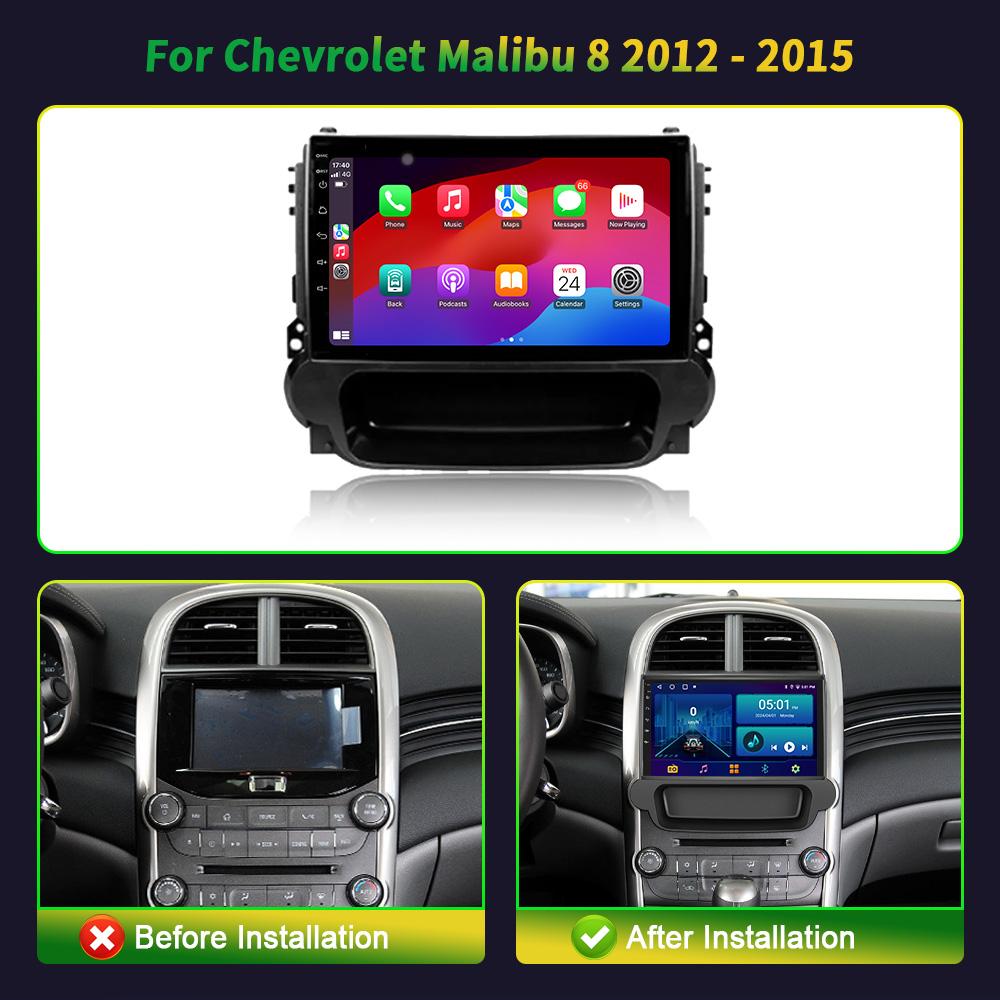 DVD Carplay Android For Chevrolet Malibu 8 2012-2015 Car Radio Screen Navigation Auto Stereo Video Player CPU 2Din BT WIFI