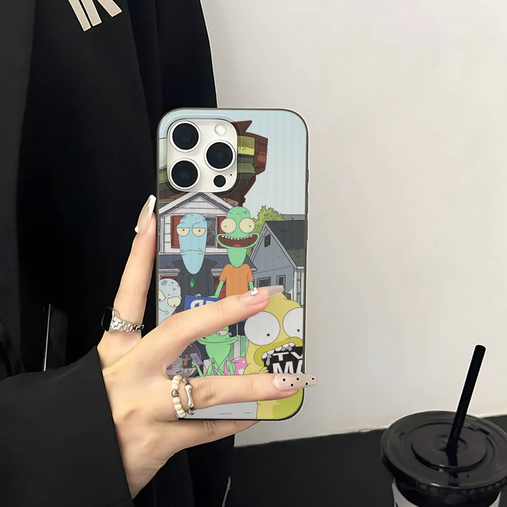 S-Solar O-Opposites Cartoon Soft Corrugated Phone Case For IPhone 11 12 13 14 15 16 17 Pro Max Plus Pro Shockproof Cover