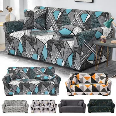Square Lattice Printed Sofa Cover for Living Room Pet Kids Stretch Elastic Couch Cover for L Shape Sectional Furniture Protector