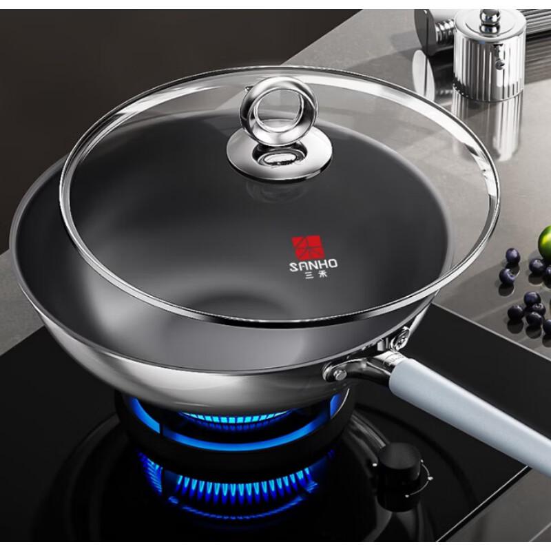 Sanhe 30cm Non-Coated Titanium Alloy Induction Wok