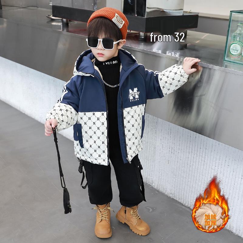 2025 Boys' Handsome Fleece-Lined Winter Parka