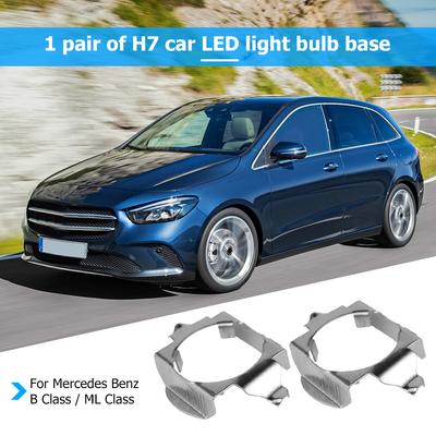 1 Pair H7 LED Headlight Bulb Base Adapters Holders Retainers for B/ML Class