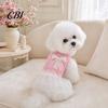 Lace Pet Dress Knitted Sleeveless Dog Dress, White Tutu Puppy Princess Cute Girl Small Clothes with Faux Pearl Bow, Summer Female for Dogs Party