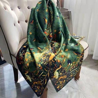 2024 Stylish Korean Silk Scarf for Women - Versatile Brocade Scarf Shawl for Spring & Autumn.