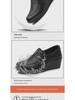 Scarpe con zeppa in pelle da donna primavera e autunno 2025 - Scarpe comode singole per mezza età e anziani