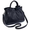 European & American Fashion Pleated Cowhide Leather Women's Handbag – Large Capacity Shoulder/Crossbody Bag