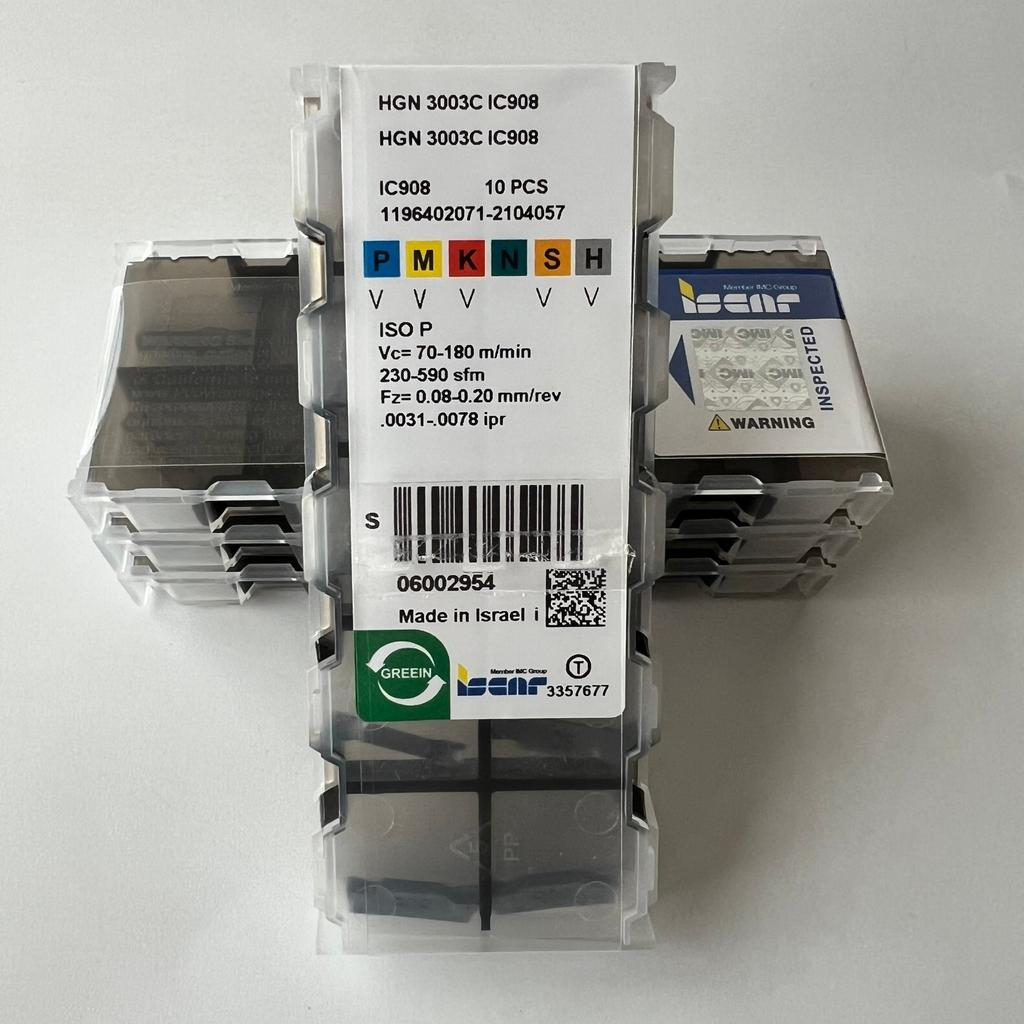 ISCAR / HGN3003C IC908 / Industrial Indexable Carbide Inserts 10 Pcs