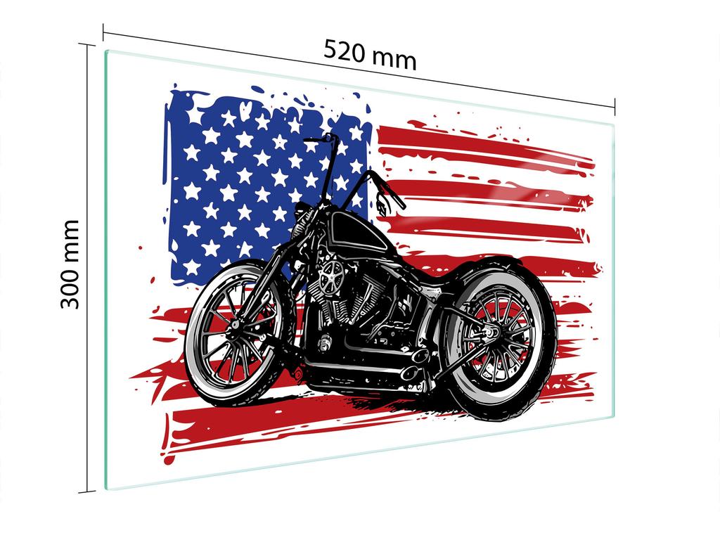 SZKLANA DESKA DO KROJENIA 52x30 MOTOCYKL