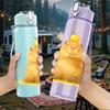 1PC Golden Hamster Cute Art 750ml Color Plastic Sports Water Bottle Leakproof Flip Straw Lid Suitable for Sports Office Home Use