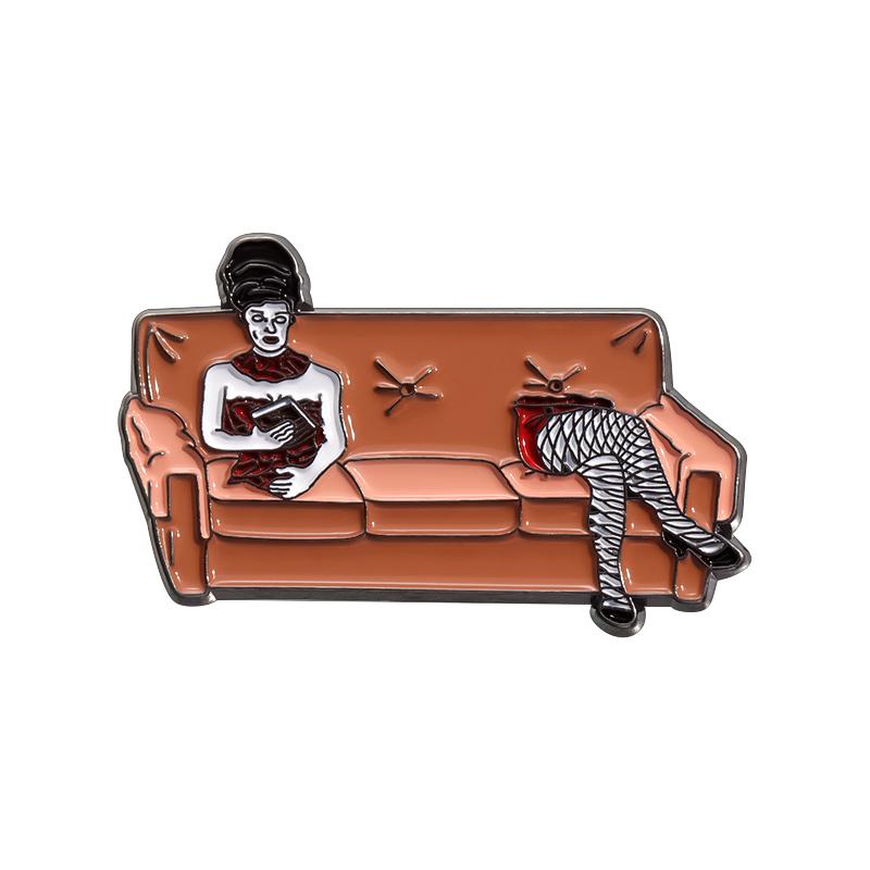 Punk Horror Musical Enamel Pins Custom Cosplay Ghost Phantom Brooches Lapel Badges Halloween Gothic Jewelry Gift for Friends