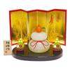 Nakanihon Toki Japanese New Year Decoration Kagami Mochi Glass & Kadomatsu Ceramic Miniature Set for 2026 Fortune