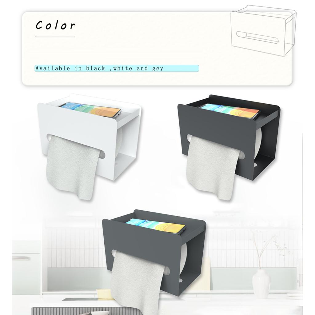Multifunction Punch-free Magnetic Home Tissue Box Carbon Steel Tissue Storage Box