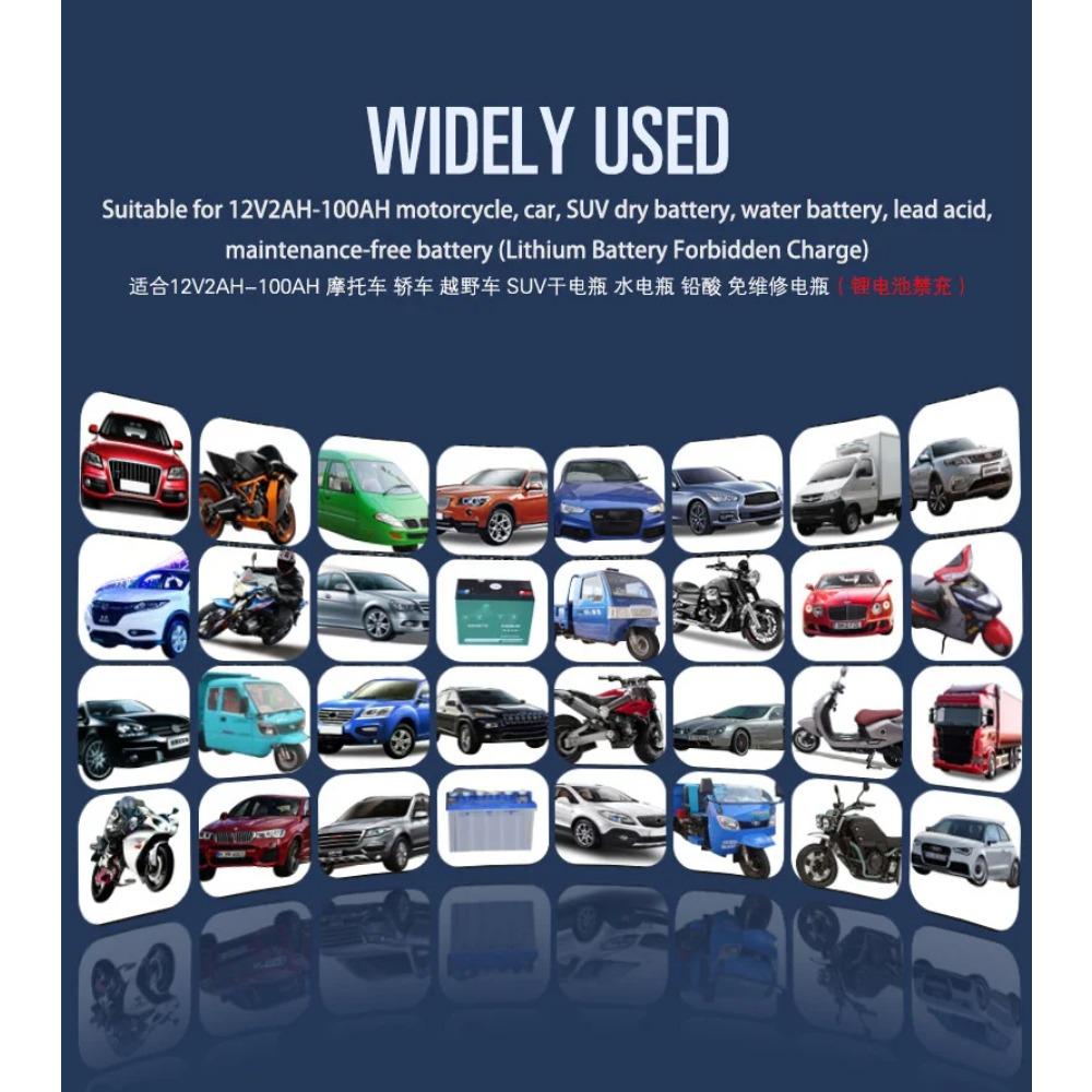 2V 6A Autobatterieladegerät Intelligent Schnellladung Impulsreparaturtyp Vollautomatischer Stopp Dual-Modus Blei-Säure für Motorrad LKW