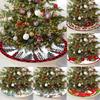 Christmas Flannel Tree Skirt Crafts Tree Surround Base Set  Merry Christmas Decoration for Home 2024 Xmas Ornaments Navidad 2025