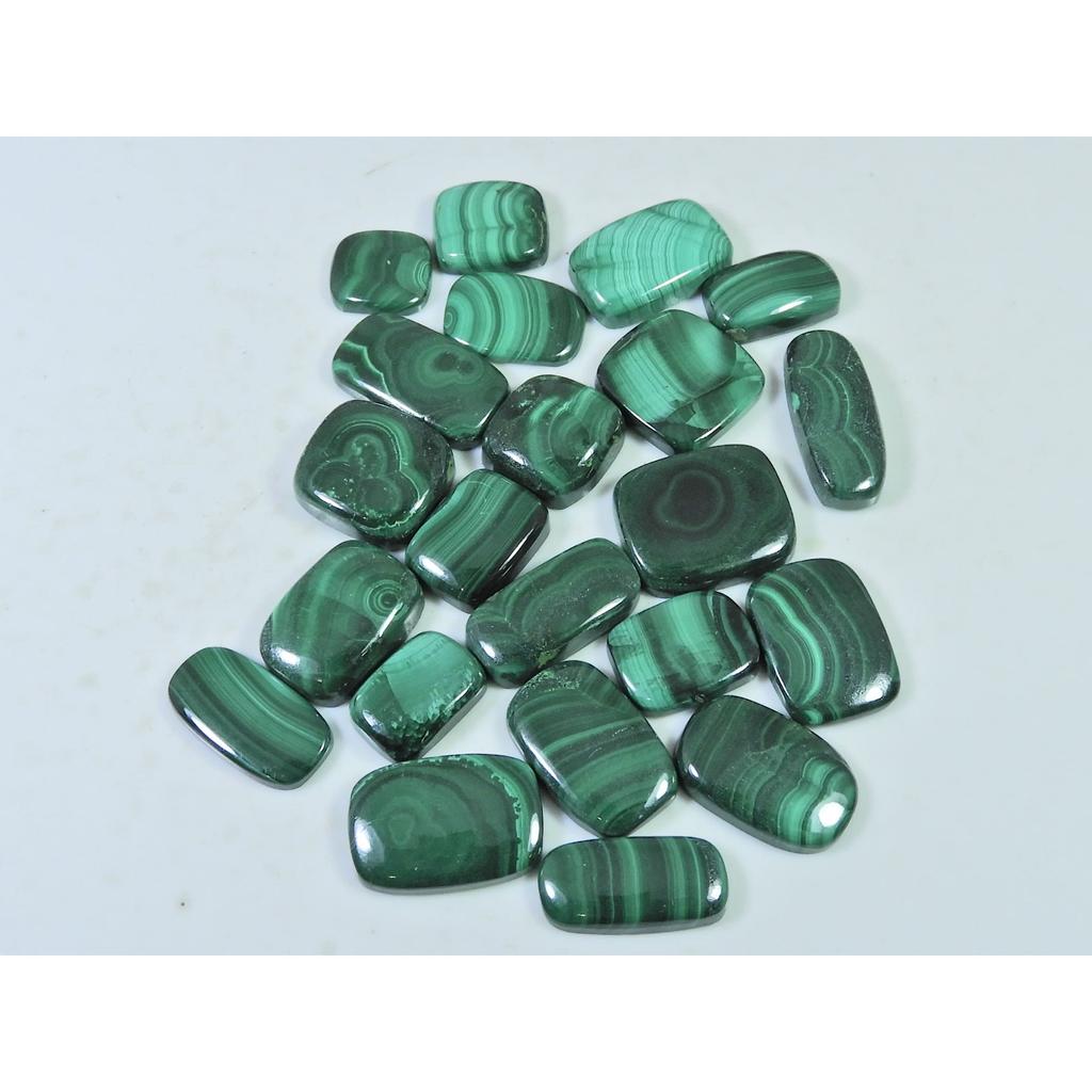 22Pcs Natural Green Malachite Octagon Cabochon Loose Gemstone 216Cts. Lot C-458