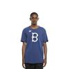 Nike X MLB Collaboration Letter Logo Print Round Neck Short Sleeve T-Shirt Men Tops Blue N1994EWKB-UTY