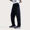 Li Ning Simple Casual Solid Color Ice Silk Quick Dry Cool Straight Leg Knitted Sports Pants Men Bottoms Black AKYV195-1