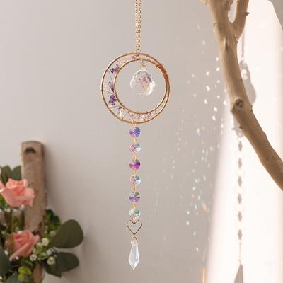 Suncatcher Závěsný Křišťálový Život Strom Zvonkohra Duhový hranol Závěsný Přívěsek Okenní Zvonek Ozdoba Zvonek