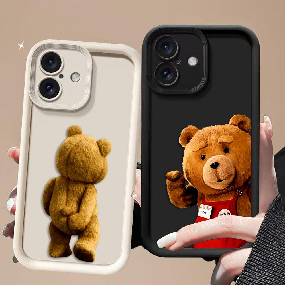 Cartoon T-Teddy Bear Cover Phone Case For Infinix HOT 10 20 30 30I 40 40I 50 NOTE 12 ZERO 30 40 50 50S 50X GT 10 20 30 TPU Case