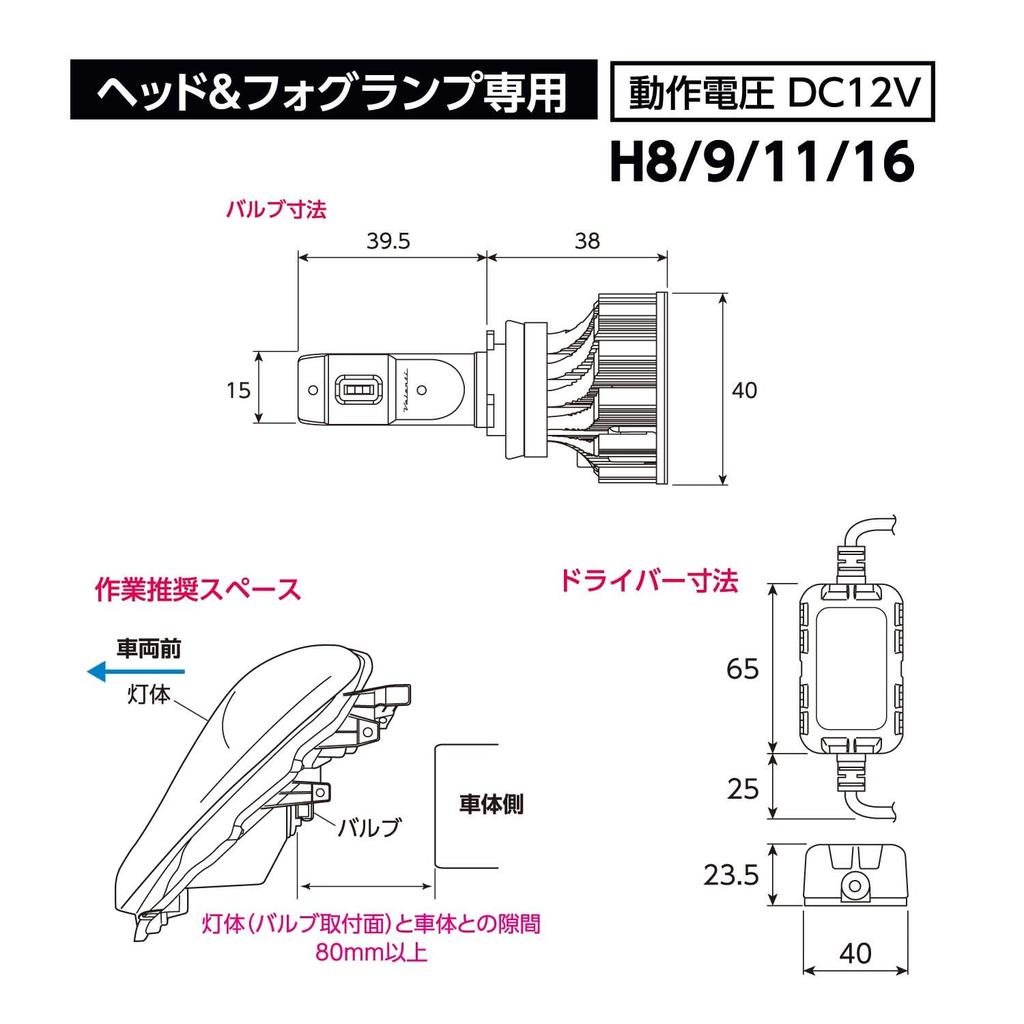 VALENTI Valenti LED 6000K 5700lm H8/H9/H11/H16