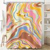 Colorful Marble Shower Curtain Modern Bathroom Decor for Bathtub