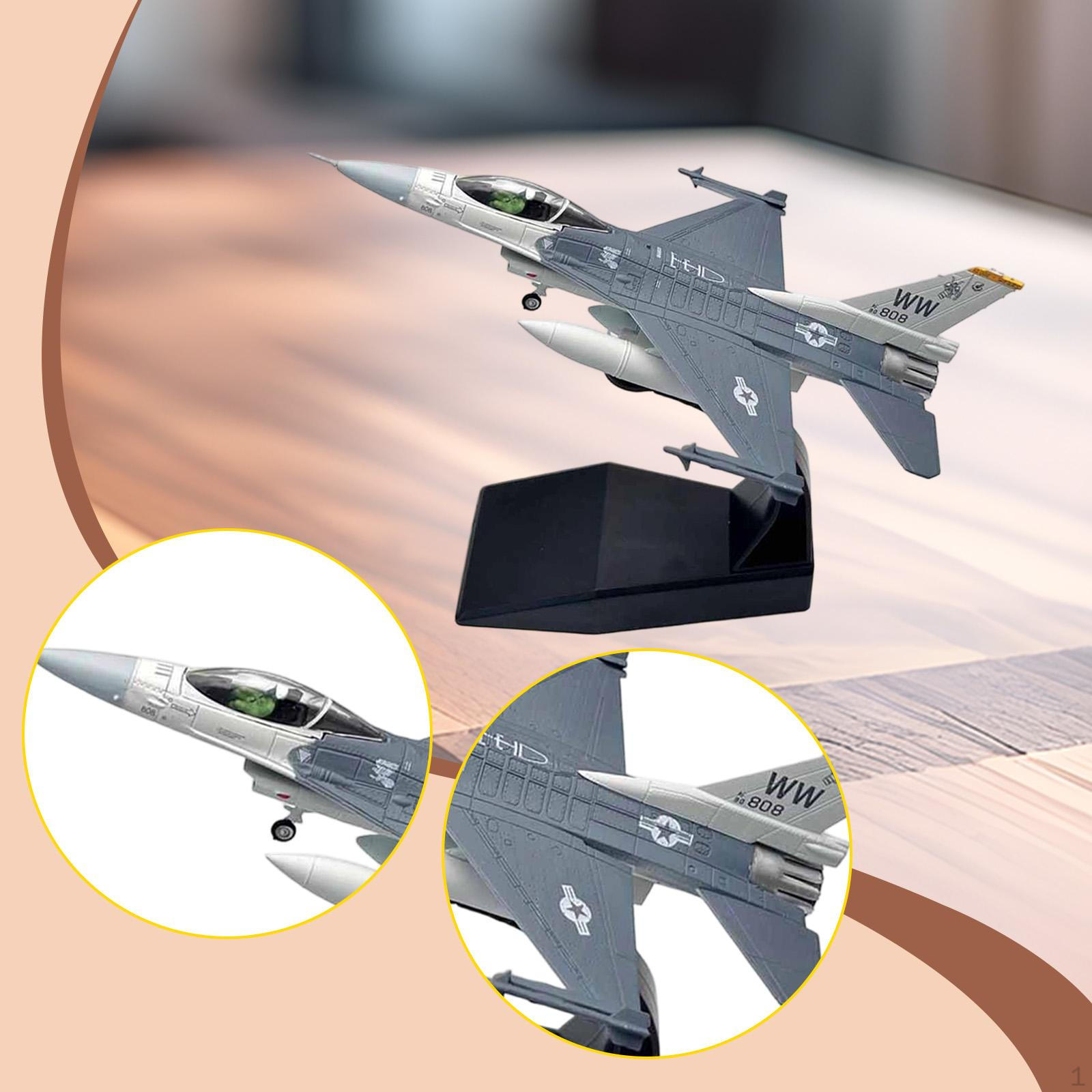 Модель самолета F-16C 1/100 Истребитель Стимулированные Учебные Пособия Атакующий Самолет Игрушка с Подставкой