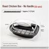 Sanbile Disposable Oval Roasted Chicken Takeaway Boxes with Thickened Lids (50 Sets)