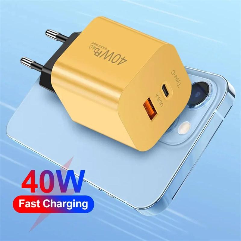 40W USB nabíječka typu C Rychlé nabíjení pro iPhone Samsung Xiaomi Huawei Nabíječka mobilního telefonu USB C PD Adaptér rychlé nabíječky