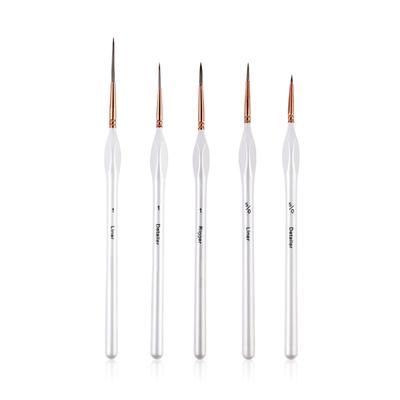 5Pcs Detail Paint Brush for Acrylic Watercolor Gouache Oil Face Painting Model Figurine Artwork Miniature Paint Brush