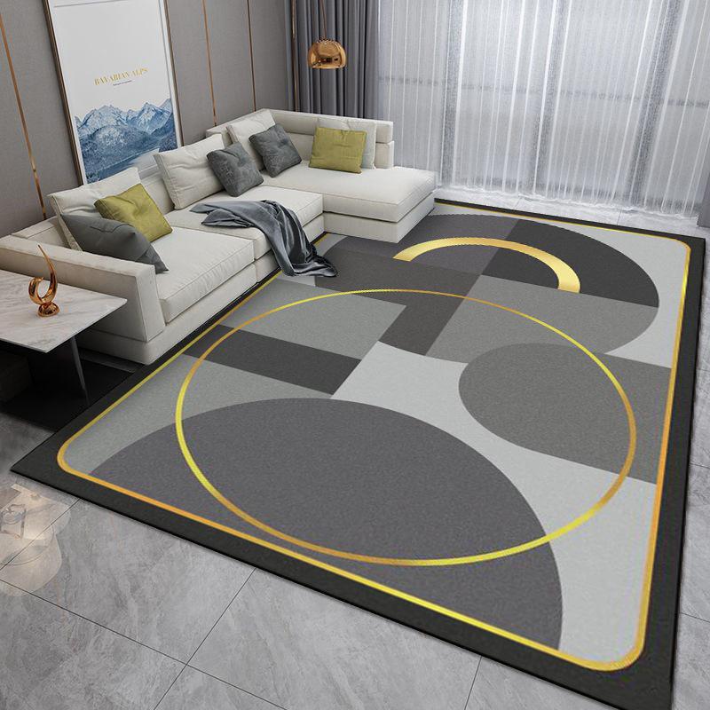 Nordic Light Luxury Living Room Carpet - Washable, Full Paving, Bedroom/Beside Floor Mat