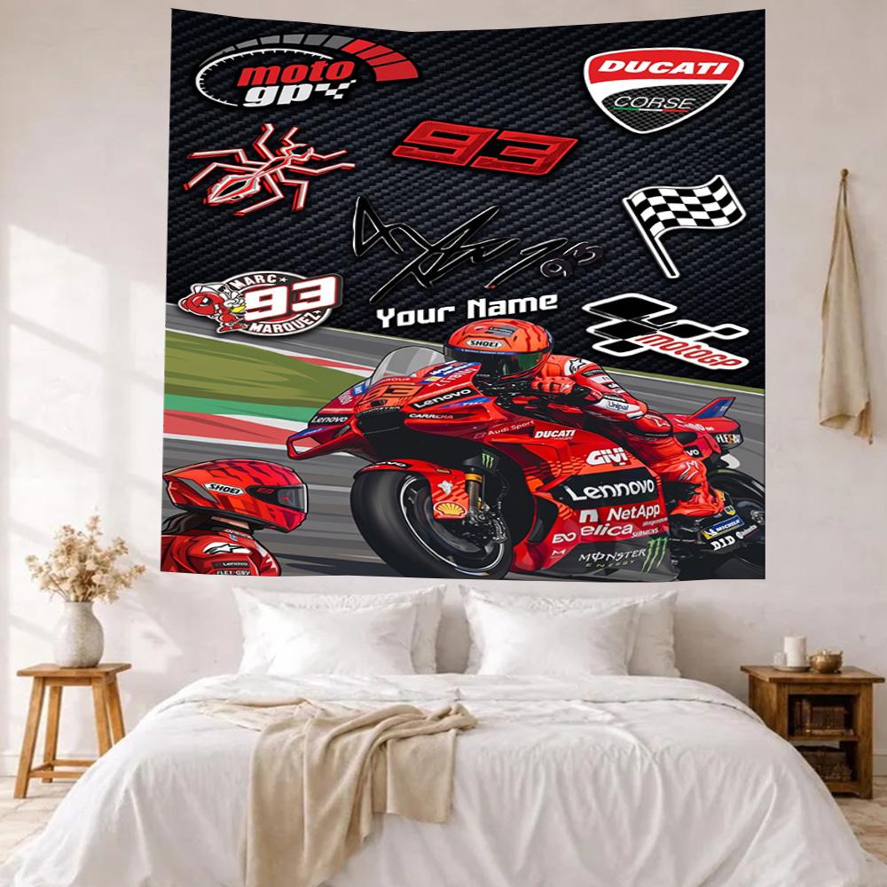 Jorge Lorenzo Custom Your Name Wall Decor Tapestry Art For Pet Memorial Birthdaywedding Party Backdrop Family Gift