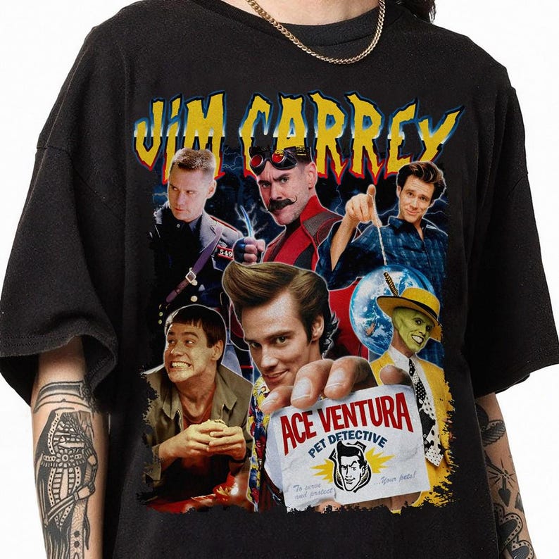 Vintage 90s Jim Carrey Bootleg Shirt Ace Ventura Pet Detective TShirt Put Me In Retro Shirt Gift For Dad Gift For Him
