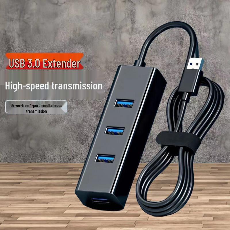 Adaptateur Hub USB 3.0: Répartiteur Un-vers-Quatre pour Ordinateur Portable/Ordinateur de Bureau, Connecte Clé USB, Station d'Accueil