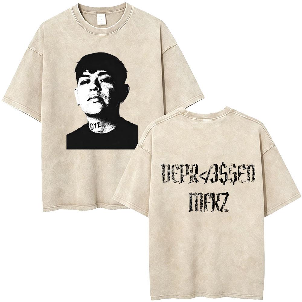 

Washed Vintage Junior H Sad Boyz Depressed Mfkr Album Tshirt Men Fashion Oversized T Shirt Mens Hip Hop Ocollar Tshirts S
