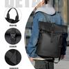 Schoolbag Backpack Men's Commuter Large Capacity Travel Bag 17.1 Inch Computer Bag Business Backpack College Student School Bag PU Leather