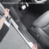 For Tesla Model YL 6-Seater Front Rear Door Sill Protector Leather Threshold Bumper Strip Guards Anti-kick Pads Car Accessories