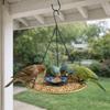 Decorative Bird Food Container Metal Bird Bathtub Feeding Supplies Bird Food Dispenser  Courtyard