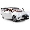 Model auta Toyota Highlander v měřítku 1/24, stahovací auto ze zinkové slitiny se zvukem a světlem pro děti, chlapec, dívka dárek