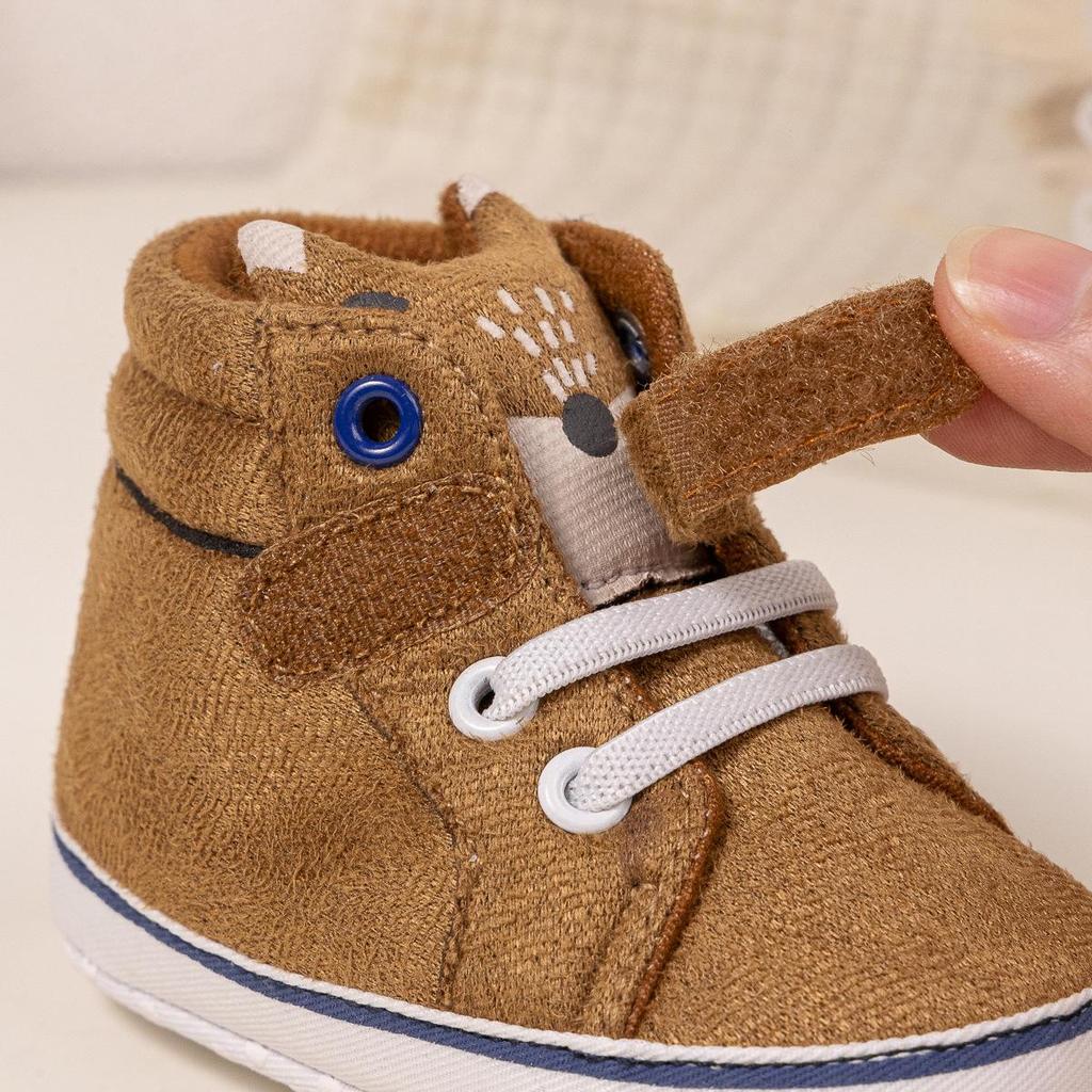 Infant Velcro High-Top Non-Slip Breathable Walking Shoes