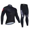 Men Women Cycling Jersey Set Long Sleeve Breathable Quick Dry Road Bike Riding Outfit Sportswear