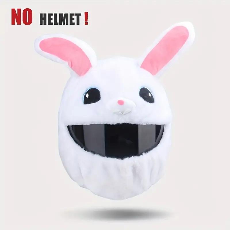 Plush Cartoon Dog Rabbit Demon Animal Helmet Cover, Bicycle Motorcycle Multi-function Protective Helmet Does Not Include Helmet