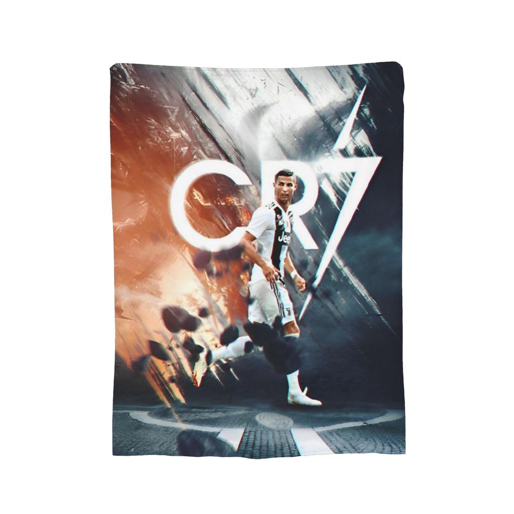 CR7 Football Blanket Cover Fleece Throw Blanket Bed Sofa Printed Soft Warm Bedspreads,