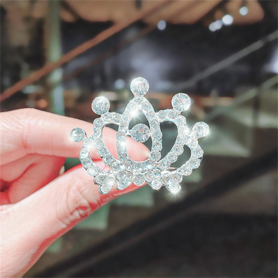 Neue Kinder Diademe Kronen Kleine Kinder Mädchen Strass Kristall Krone Herz Prinzessin Party Accessoires Haarschmuck Ornamente
